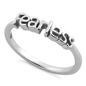 Sterling Silver Fearless Ring